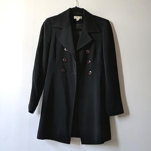 Vintage bebe Black Double Breasted Long Coat